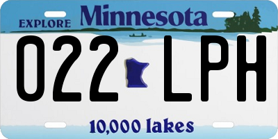 MN license plate 022LPH