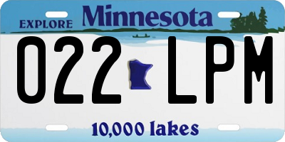 MN license plate 022LPM