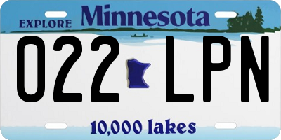 MN license plate 022LPN