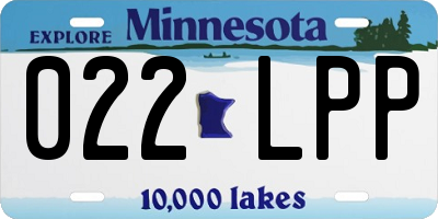 MN license plate 022LPP