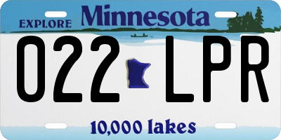 MN license plate 022LPR