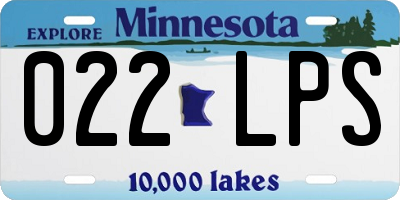 MN license plate 022LPS
