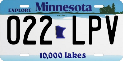 MN license plate 022LPV
