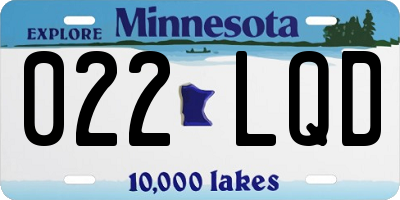 MN license plate 022LQD
