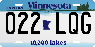 MN license plate 022LQG