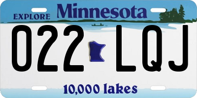 MN license plate 022LQJ
