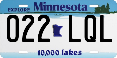 MN license plate 022LQL