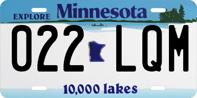 MN license plate 022LQM