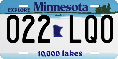 MN license plate 022LQO