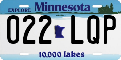 MN license plate 022LQP