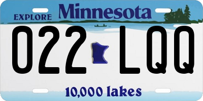 MN license plate 022LQQ