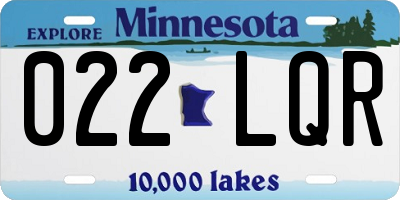 MN license plate 022LQR