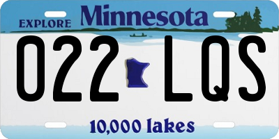 MN license plate 022LQS