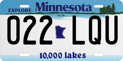 MN license plate 022LQU