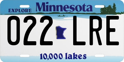 MN license plate 022LRE