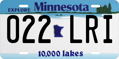 MN license plate 022LRI