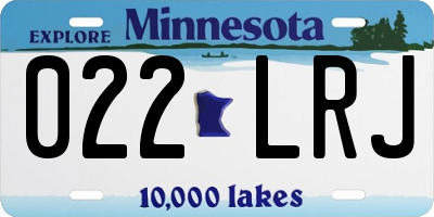 MN license plate 022LRJ