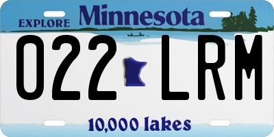 MN license plate 022LRM