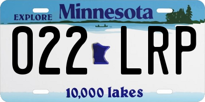 MN license plate 022LRP
