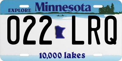 MN license plate 022LRQ