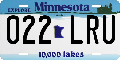 MN license plate 022LRU