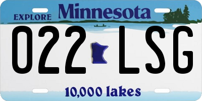 MN license plate 022LSG