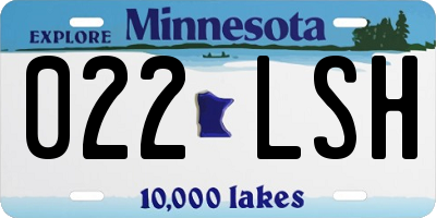 MN license plate 022LSH