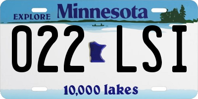 MN license plate 022LSI