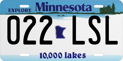 MN license plate 022LSL