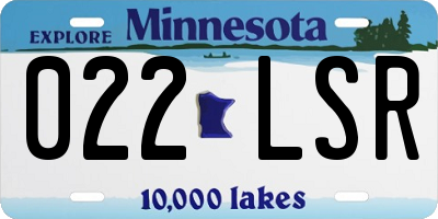 MN license plate 022LSR