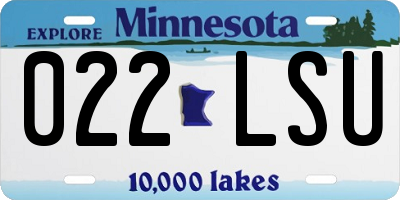 MN license plate 022LSU