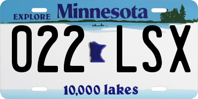 MN license plate 022LSX