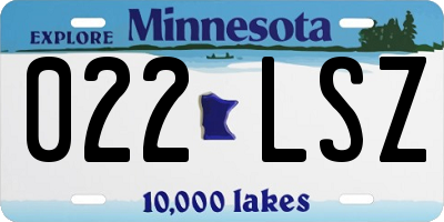 MN license plate 022LSZ