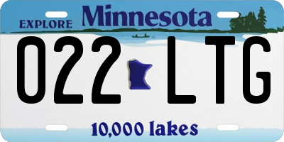 MN license plate 022LTG