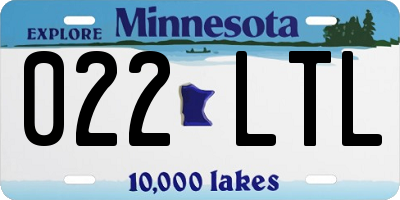 MN license plate 022LTL