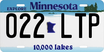 MN license plate 022LTP