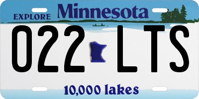 MN license plate 022LTS