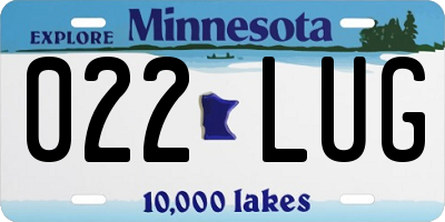 MN license plate 022LUG