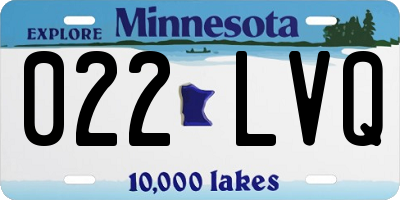 MN license plate 022LVQ