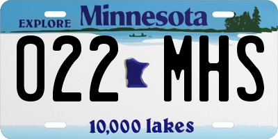 MN license plate 022MHS