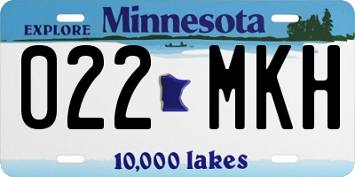 MN license plate 022MKH
