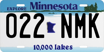 MN license plate 022NMK