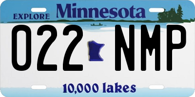 MN license plate 022NMP