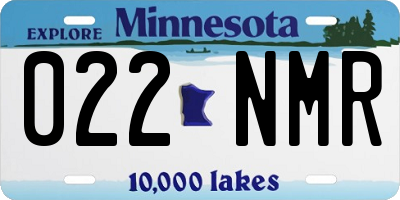 MN license plate 022NMR