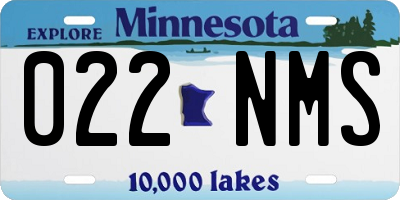 MN license plate 022NMS