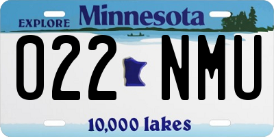 MN license plate 022NMU