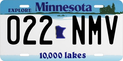 MN license plate 022NMV