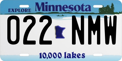 MN license plate 022NMW