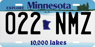MN license plate 022NMZ