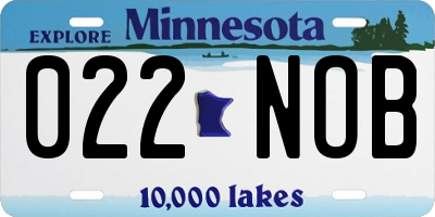 MN license plate 022NOB